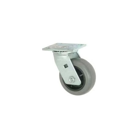 Casters Wheels & Industrial Handling Faultless Swivel Plate Caster 4in TPR Wheel 493-4